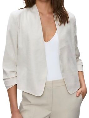 Aritzia BABATON Power Waist Linen Blend Blazer